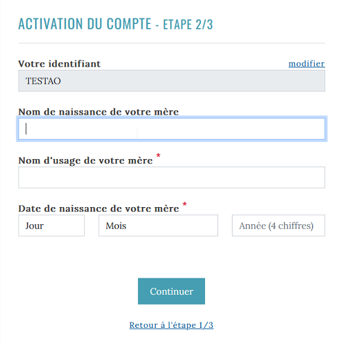 Plateforme E3N-Générations - Activation étape 2