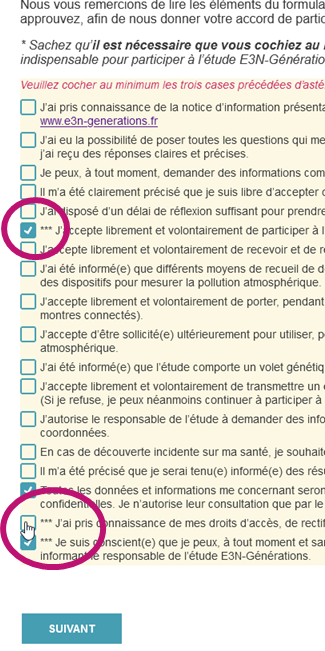 Plateforme E3N-Générations - Consentement