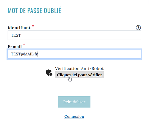 Plateforme E3N-Générations - Mot de passe perdu